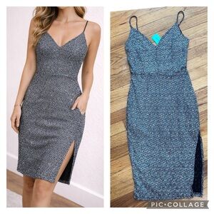 Spaghetti strap glitter dress